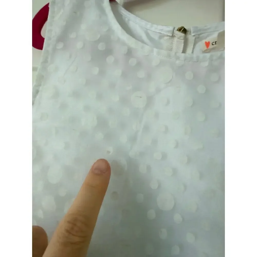 Crewcuts J.Crew Girls White Swiss Dot Ruffle Dress - Picture 3 of 10